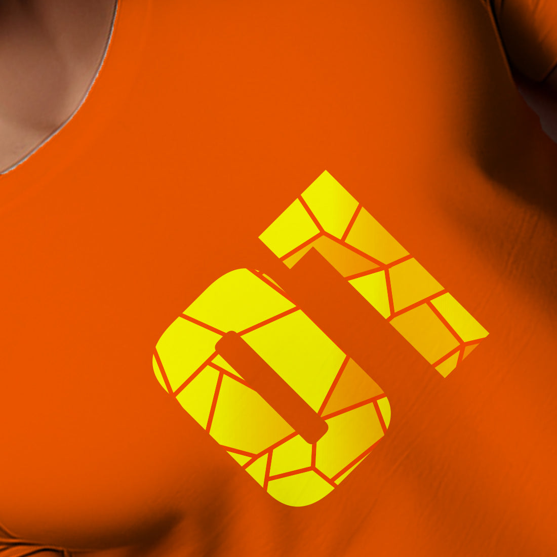 01 Number Unisex T-Shirt (Orange)