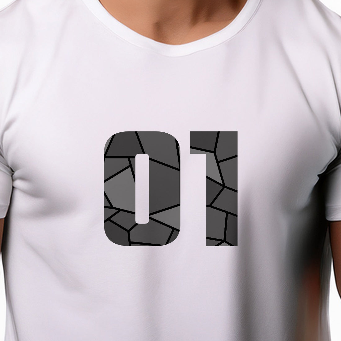01 Number Unisex T-Shirt (White)