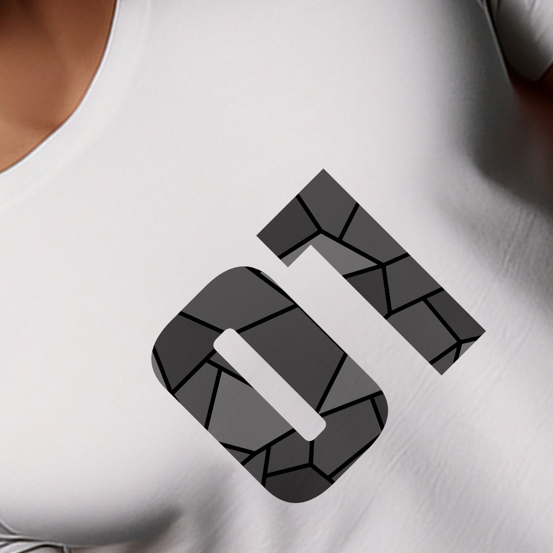 01 Number Unisex T-Shirt (White)