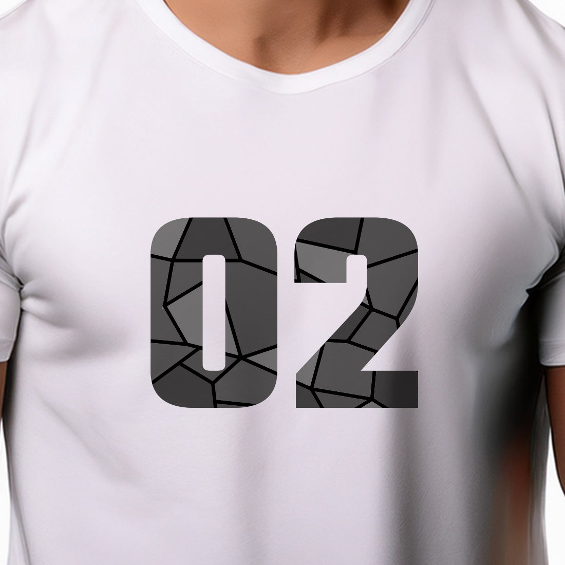 02 Number Unisex T-Shirt (White)