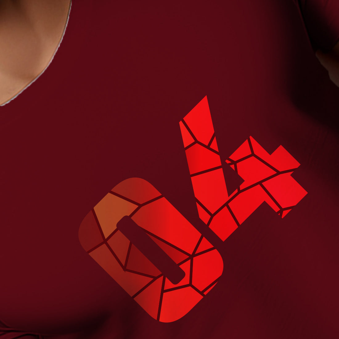 04 Number Unisex T-Shirt (Maroon)