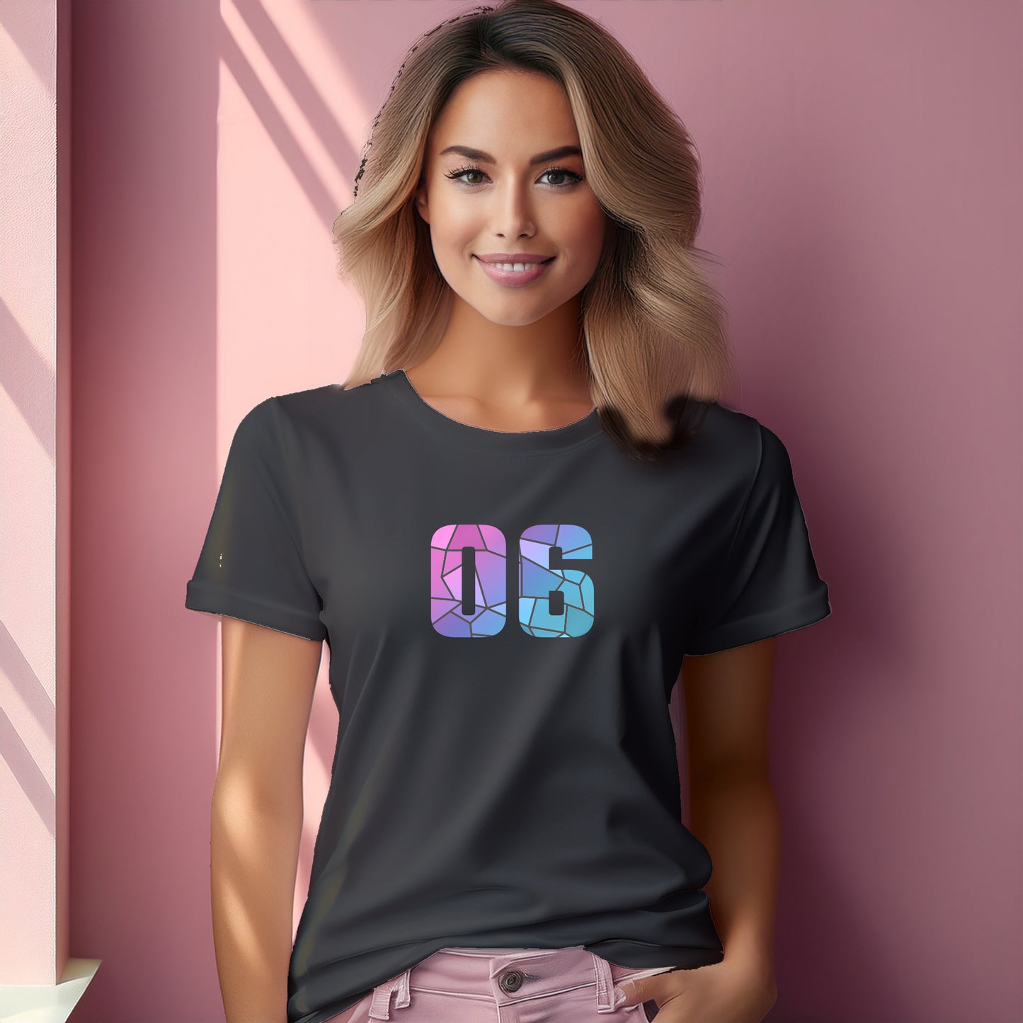 06 Number Women's T-Shirt (Charcoal Grey)