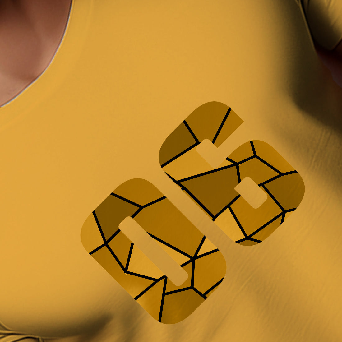 06 Number Unisex T-Shirt (Golden Yellow)