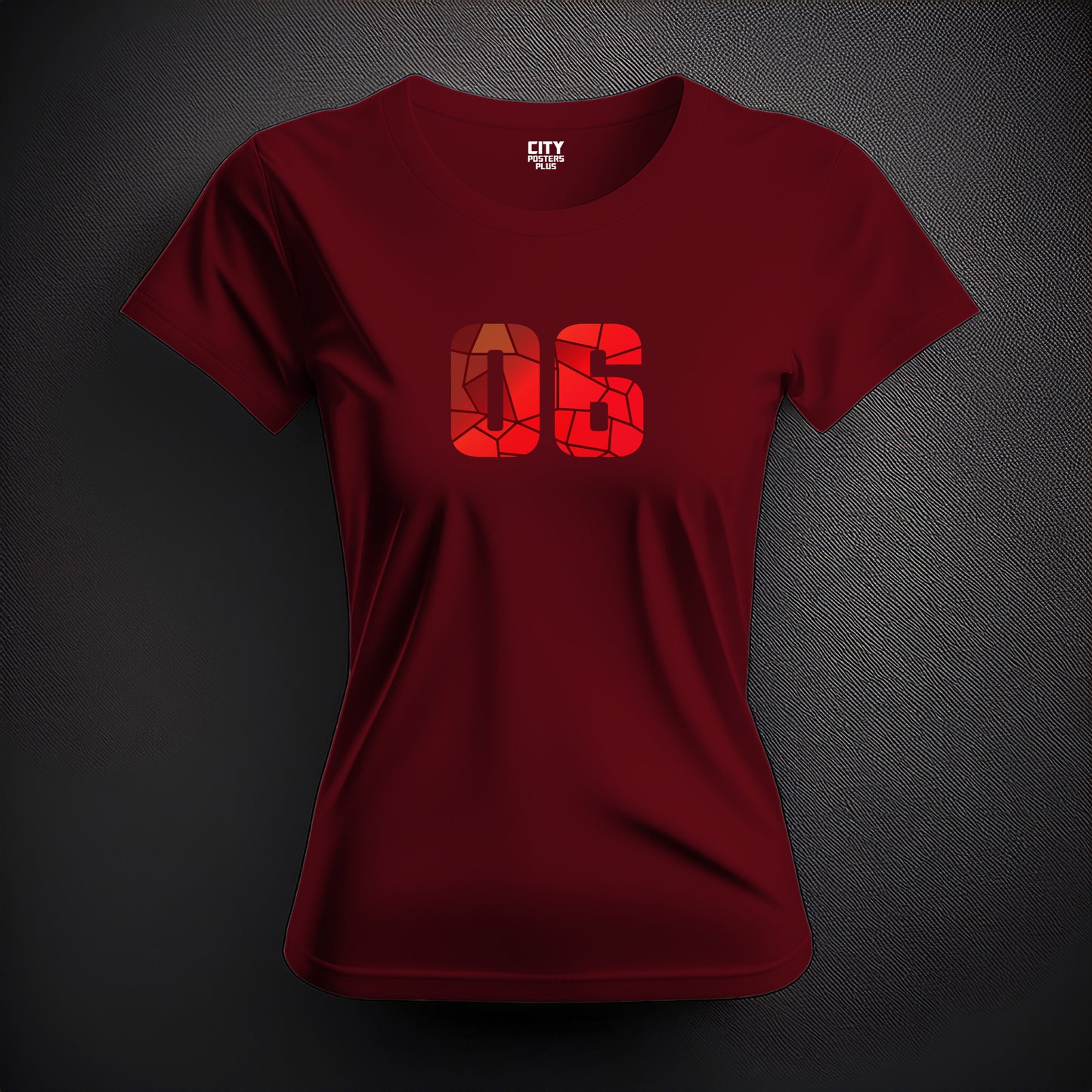 06 Number Women's T-Shirt (Maroon)