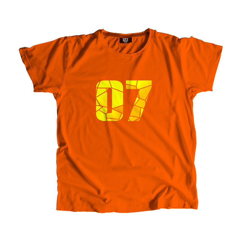 07 Number Unisex T-Shirt (Orange)
