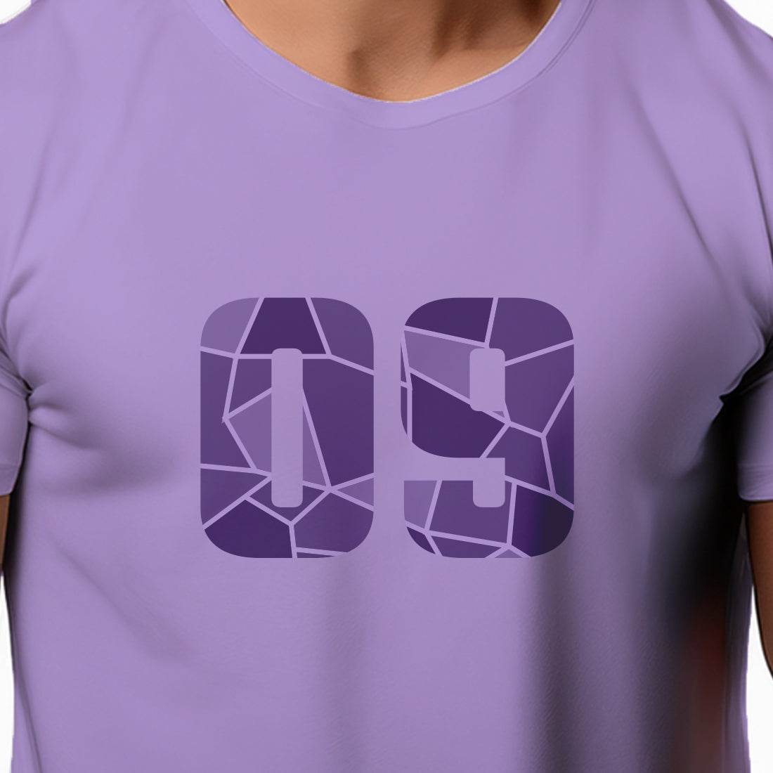 09 Number Unisex T-Shirt (Iris Lavender)