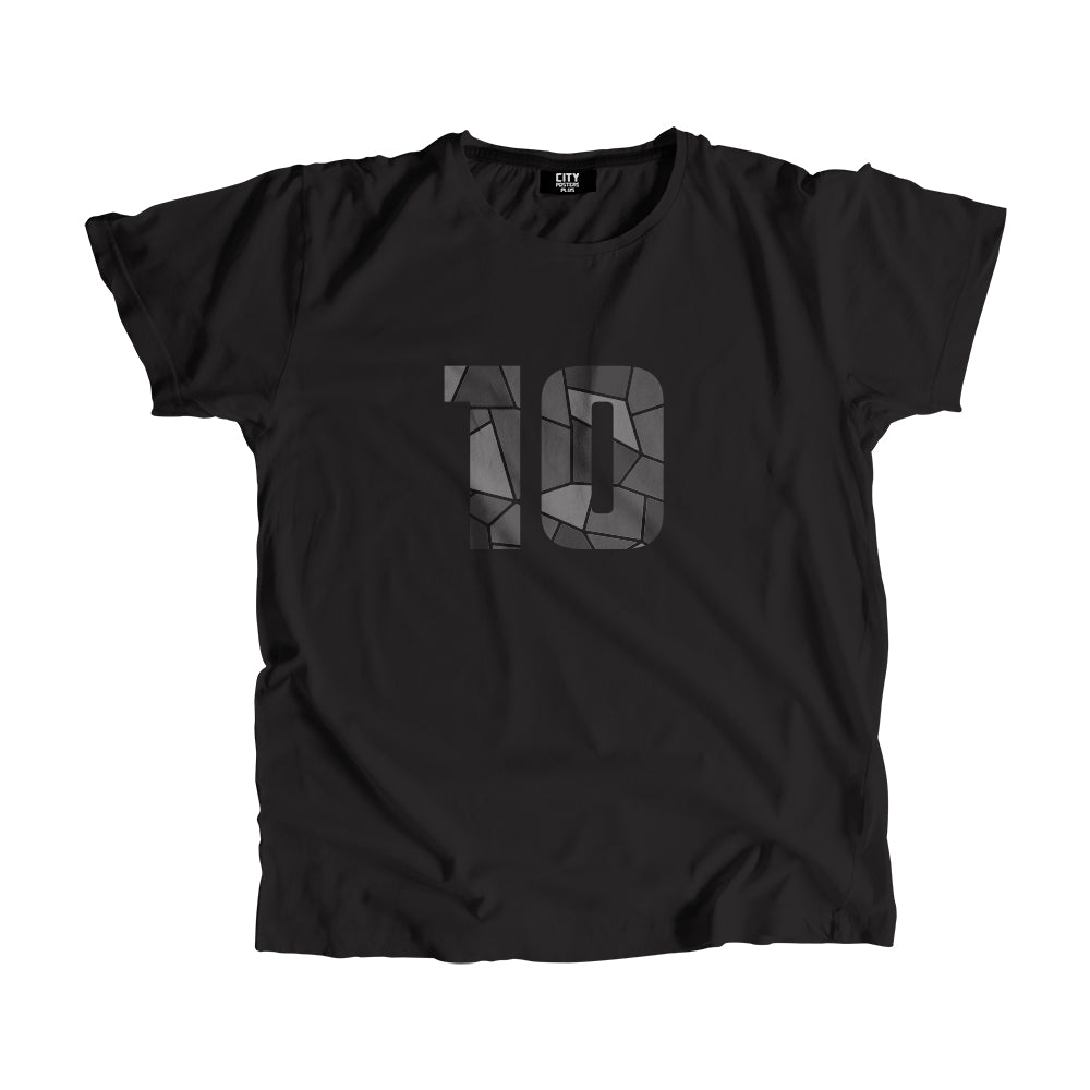 10 Number Unisex T-Shirt (Black)