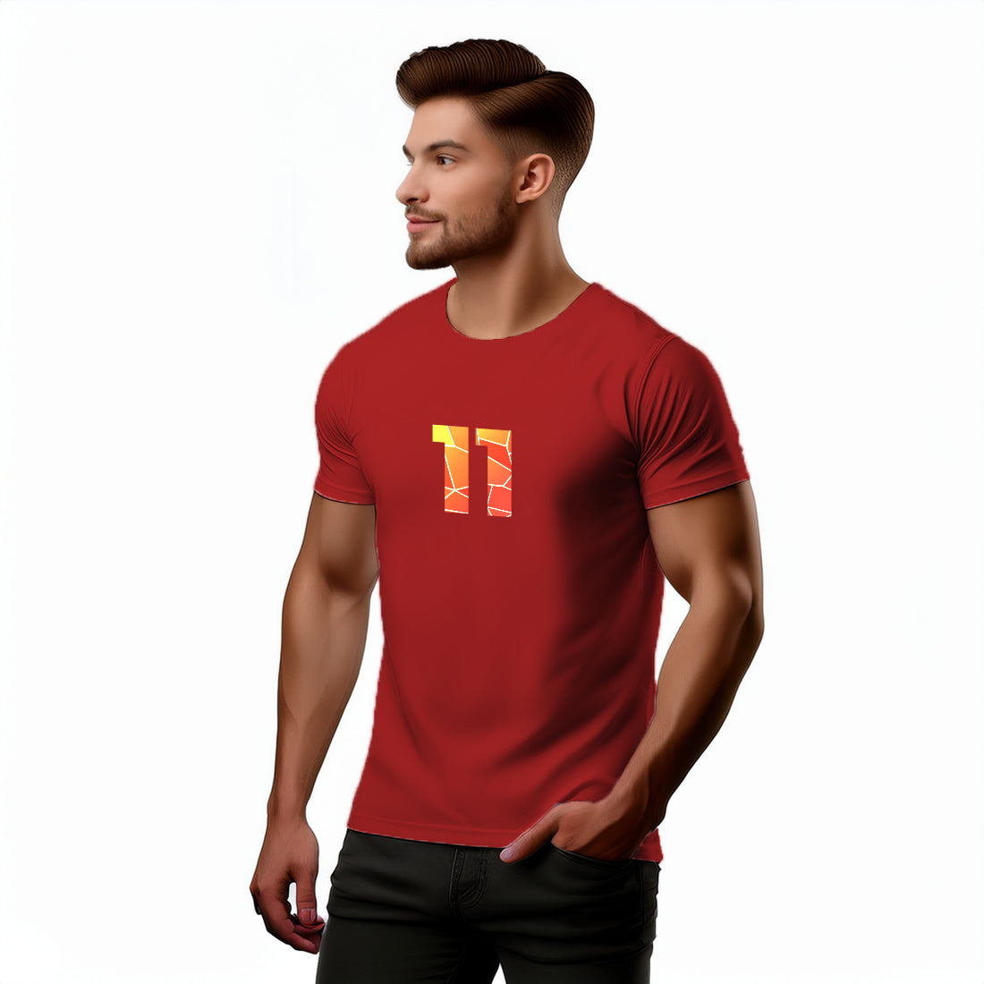 11 Number Unisex T-Shirt (Red)