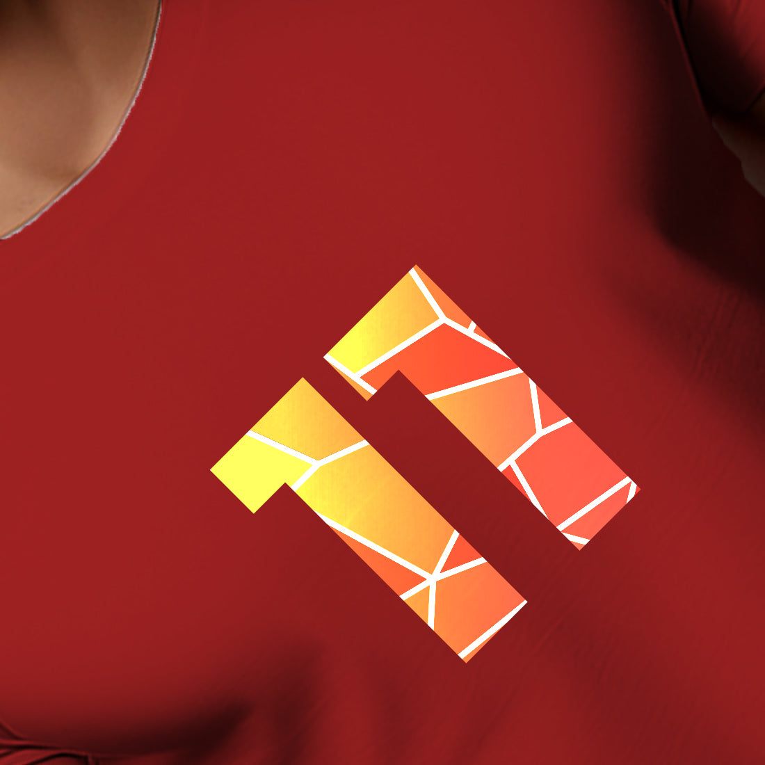 11 Number Unisex T-Shirt (Red)
