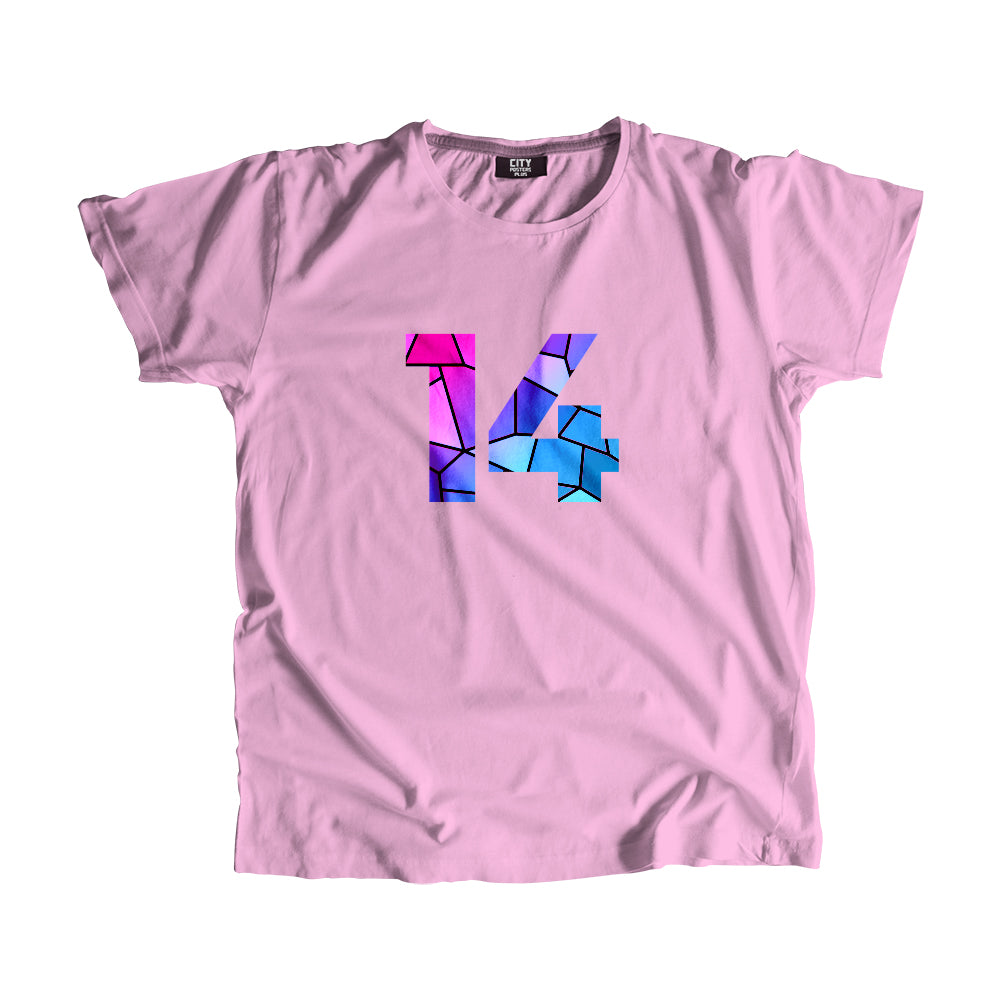 14 Number Unisex T-Shirt (Light Pink)