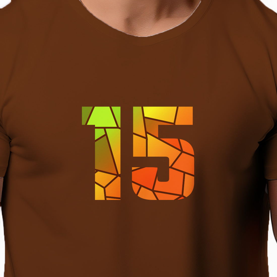 15 Number Unisex T-Shirt (Brown)
