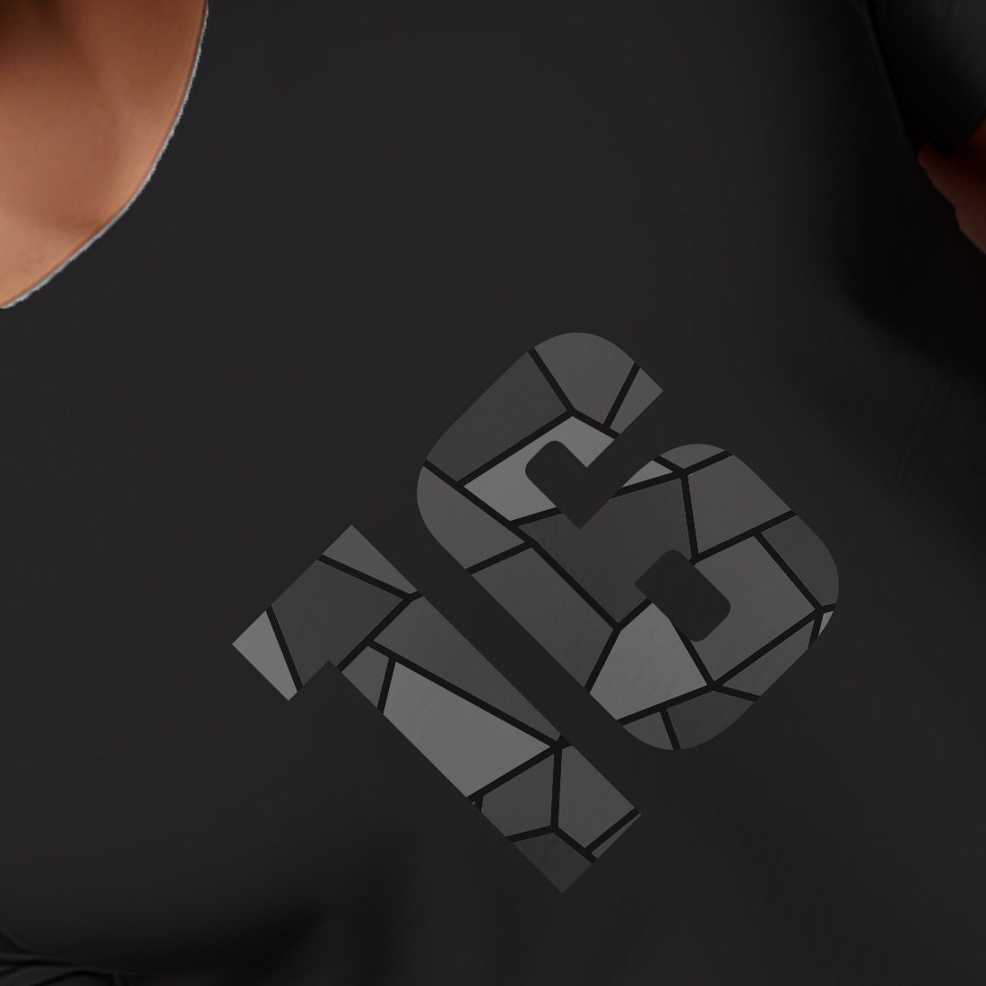16 Number Unisex T-Shirt (Black)