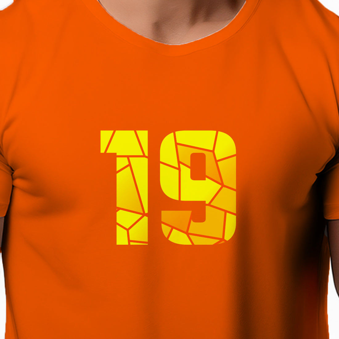 19 Number Unisex T-Shirt (Orange)