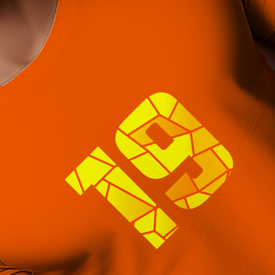 19 Number Unisex T-Shirt (Orange)