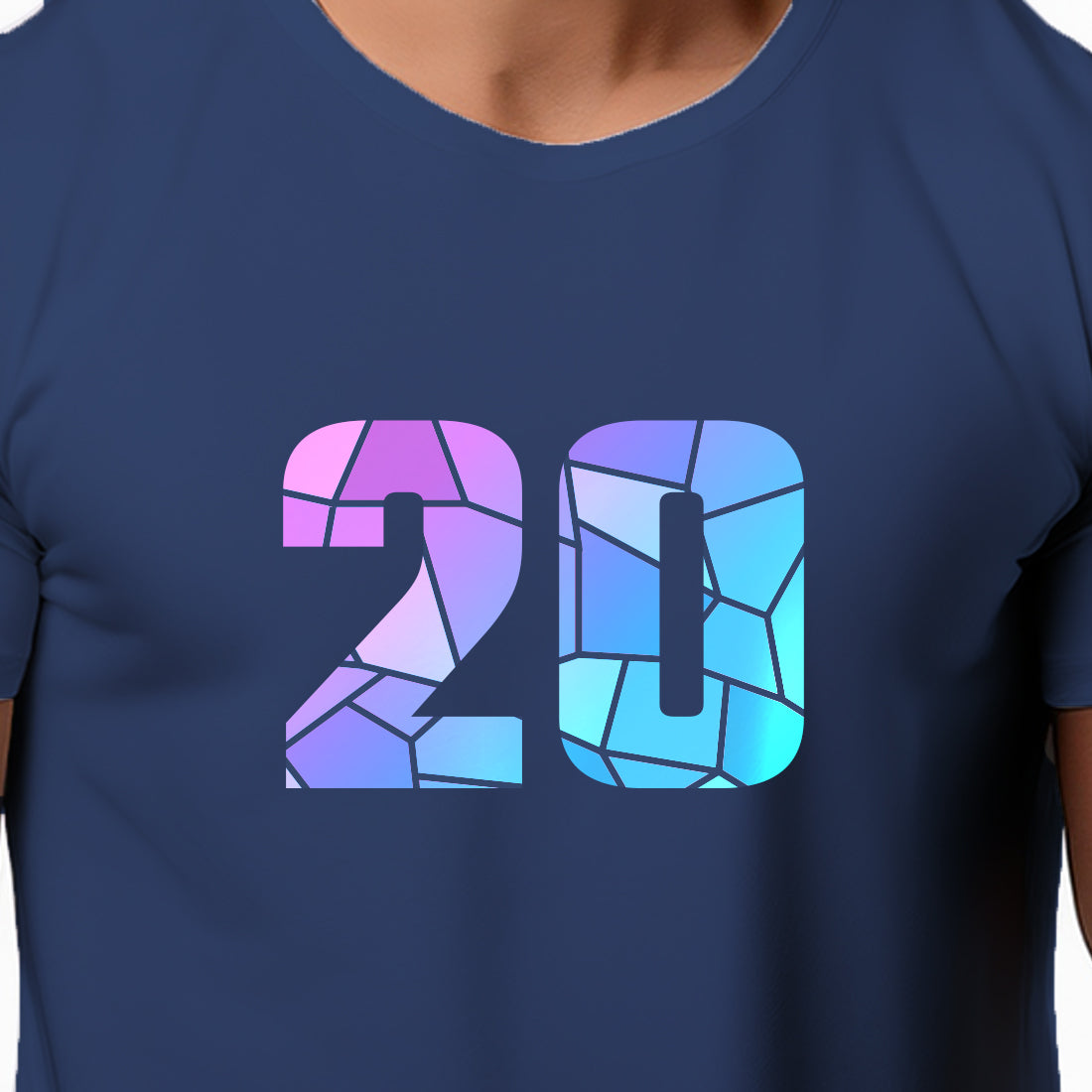 20 Number Unisex T-Shirt (Navy Blue)