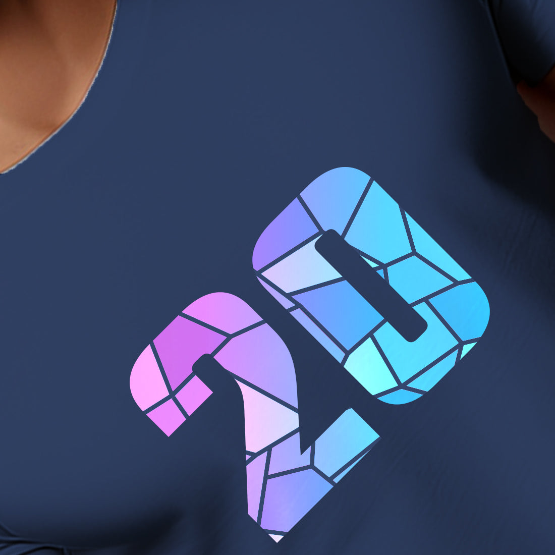20 Number Unisex T-Shirt (Navy Blue)