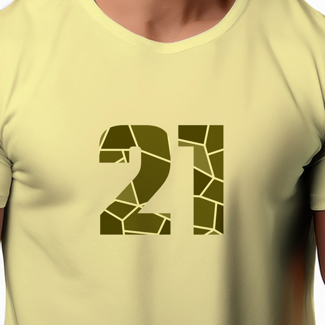 21 Number Unisex T-Shirt (Butter Yellow)