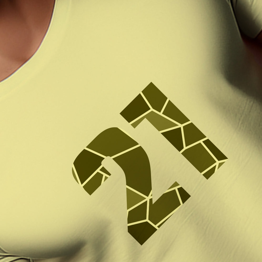 21 Number Unisex T-Shirt (Butter Yellow)