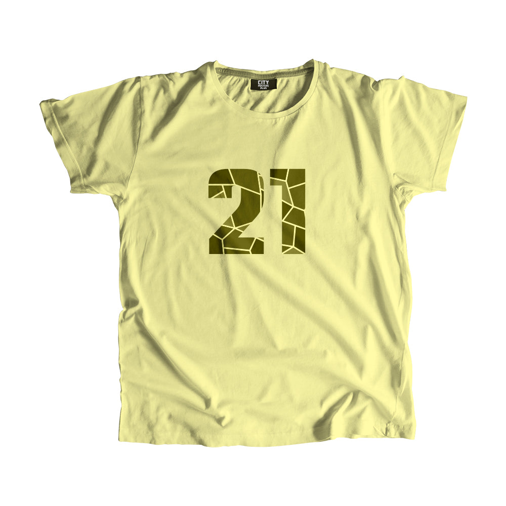 21 Number Unisex T-Shirt (Butter Yellow)