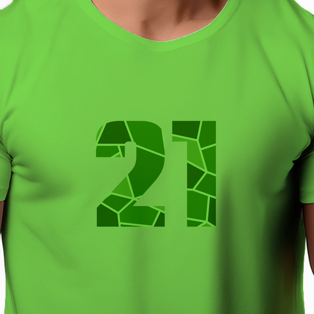 21 Number Unisex T-Shirt (Liril Green)
