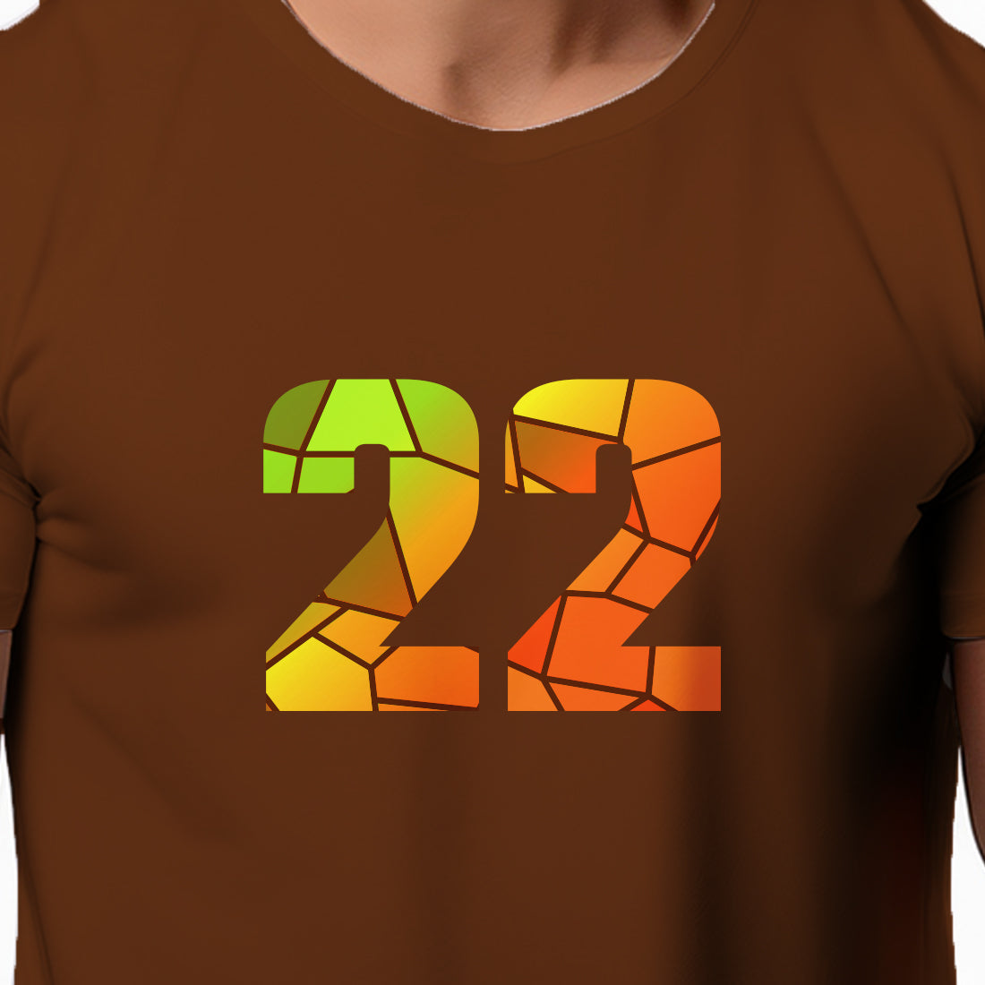 22 Number Unisex T-Shirt (Brown)