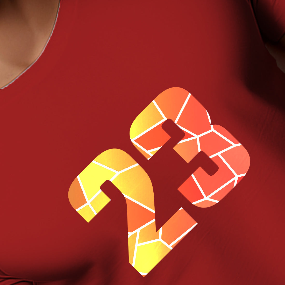 23 Number Unisex T-Shirt (Red)