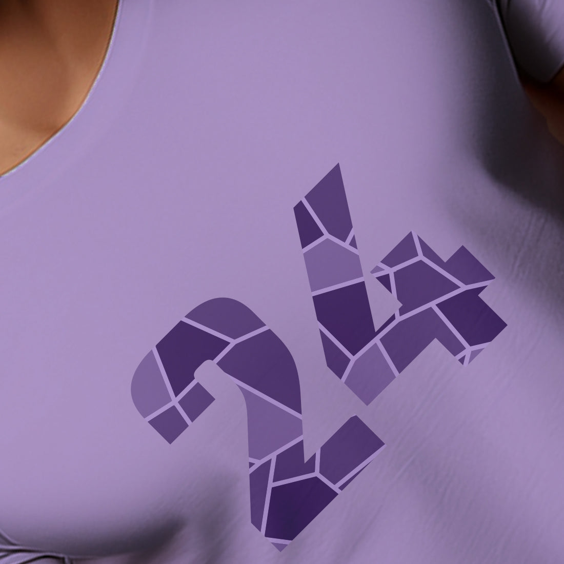 24 Number Unisex T-Shirt (Iris Lavender)