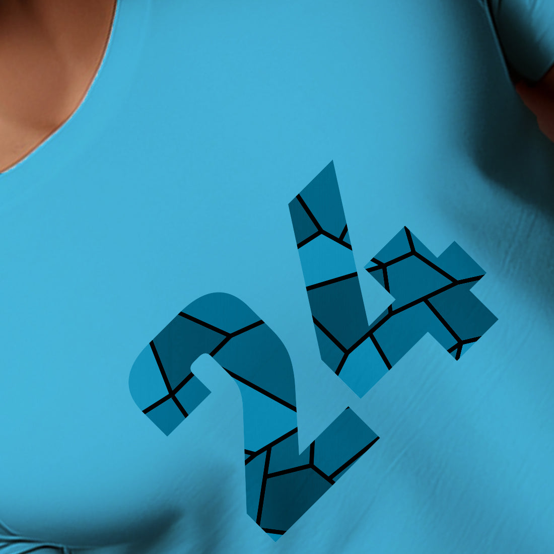 24 Number Unisex T-Shirt (Sky Blue)