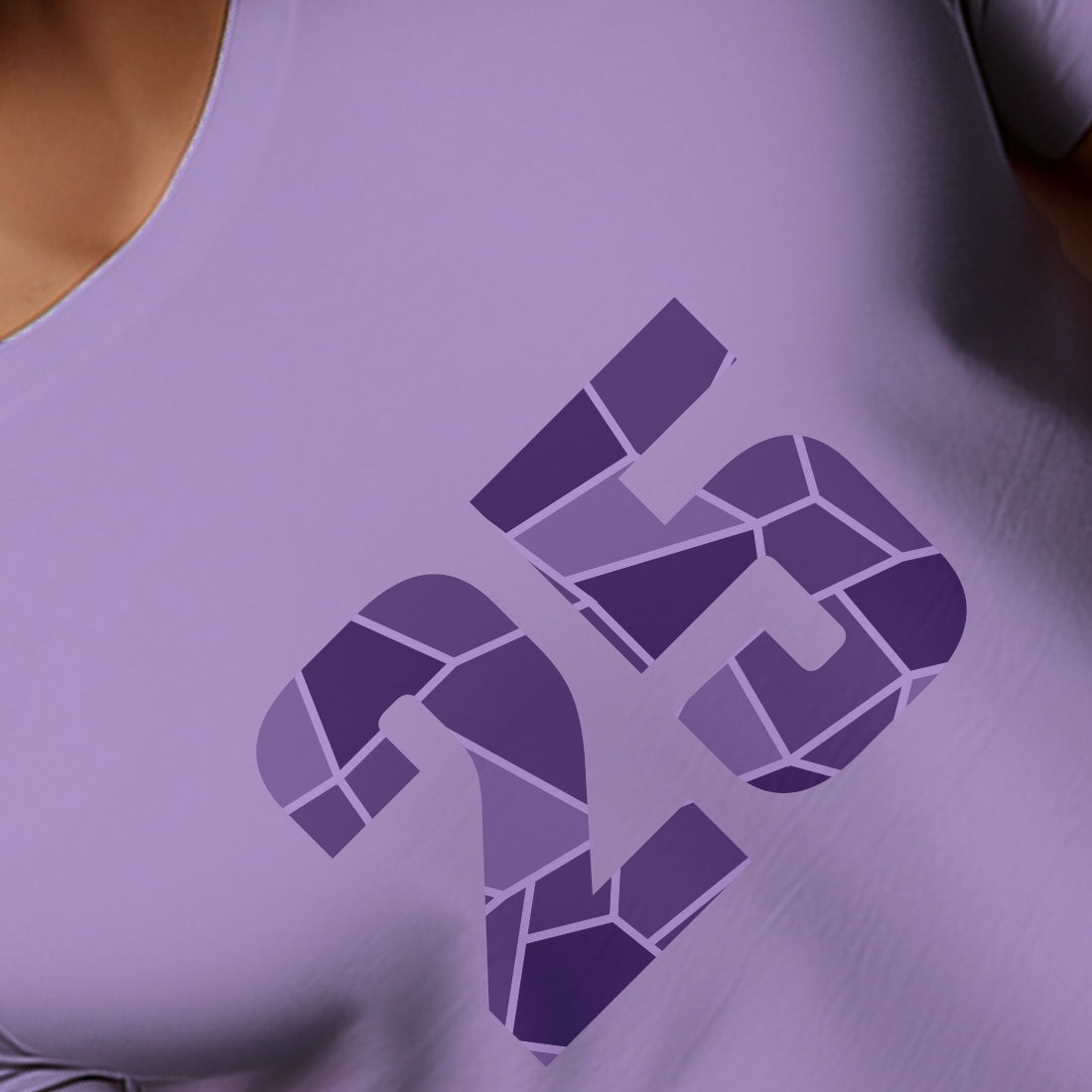25 Number Unisex T-Shirt (Iris Lavender)
