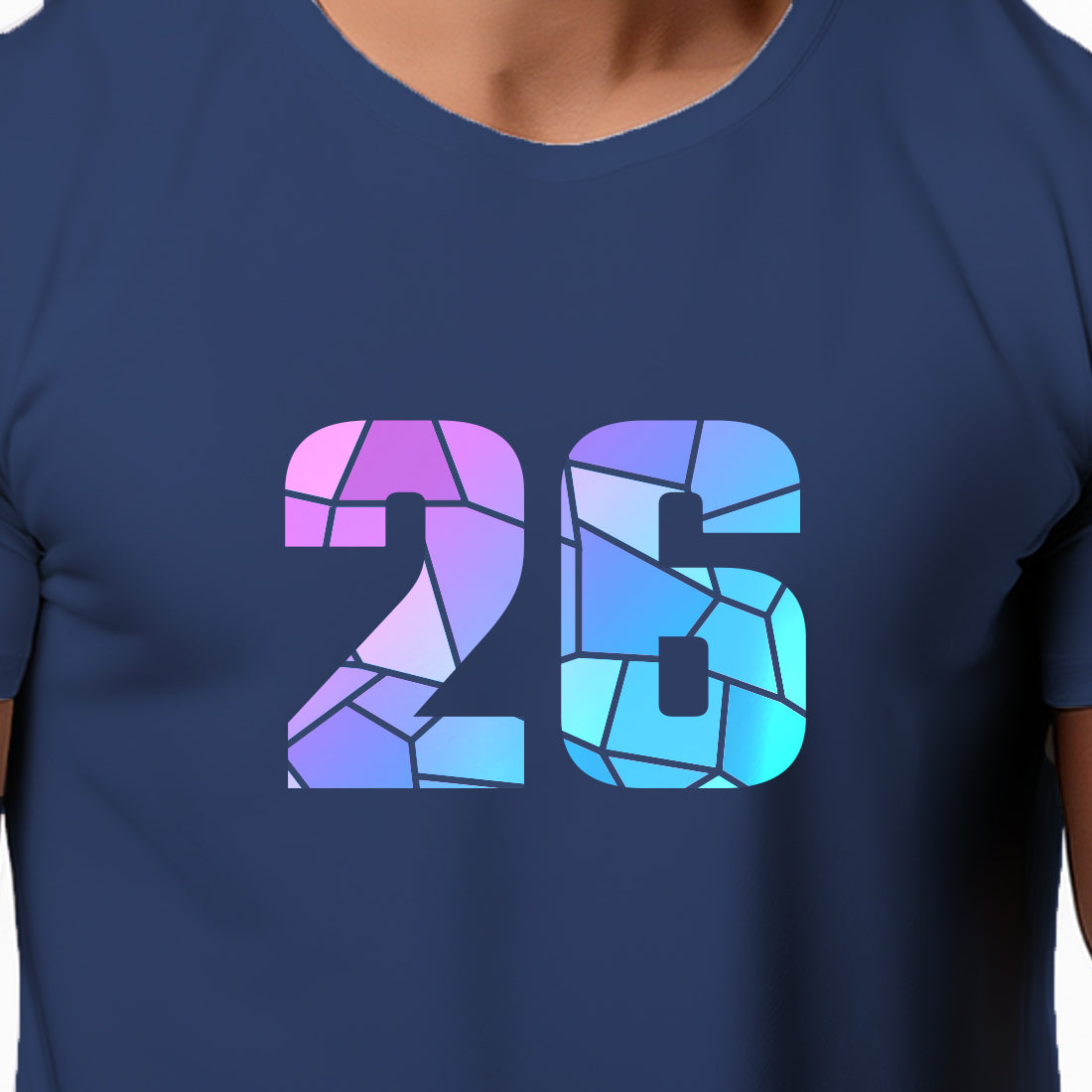 26 Number Unisex T-Shirt (Navy Blue)