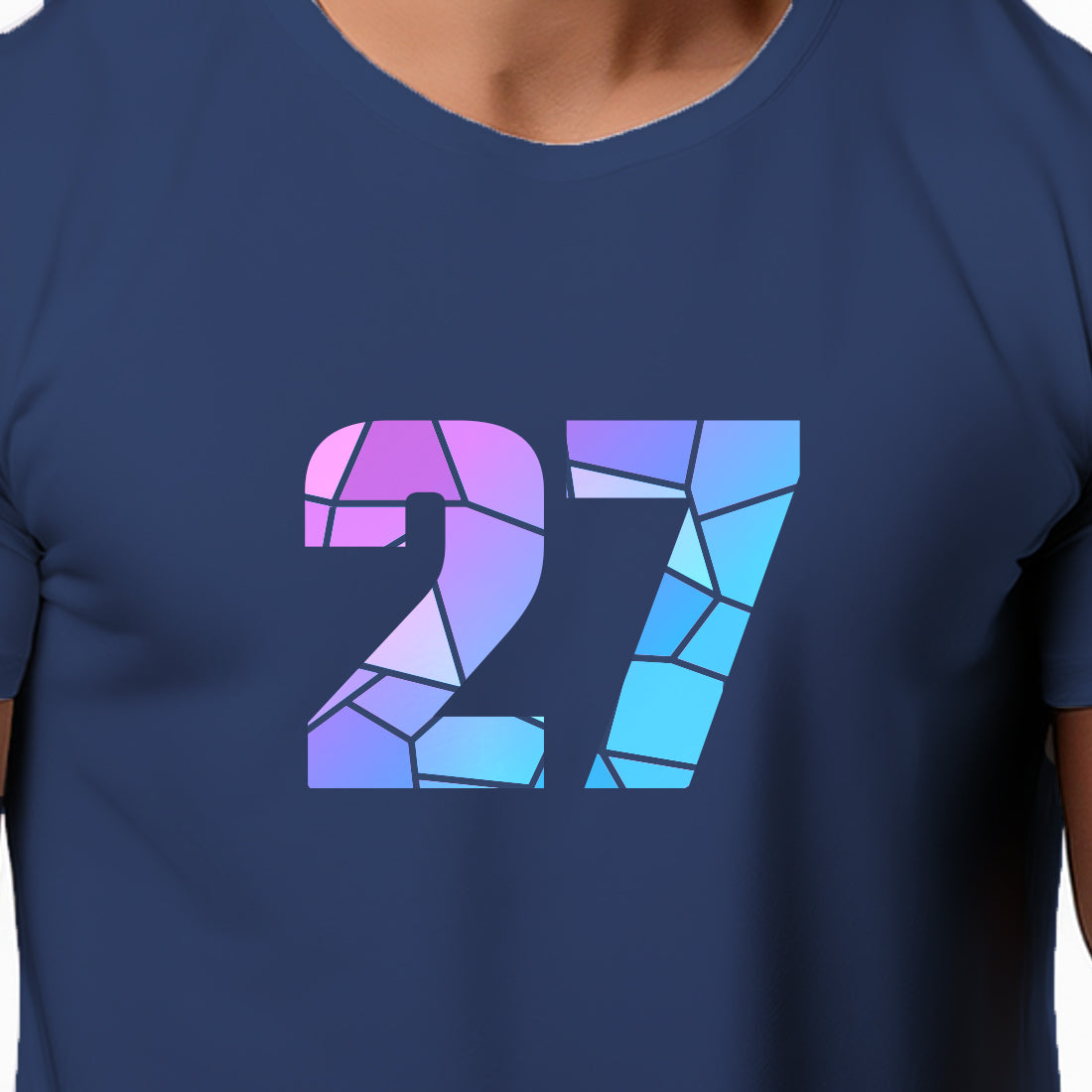 27 Number Unisex T-Shirt (Navy Blue)