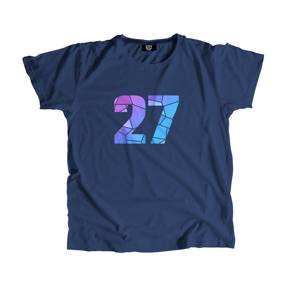 27 Number Unisex T-Shirt (Navy Blue)