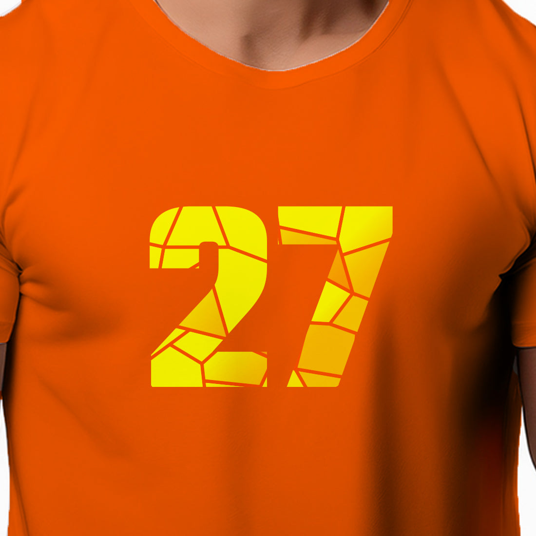 27 Number Unisex T-Shirt (Orange)