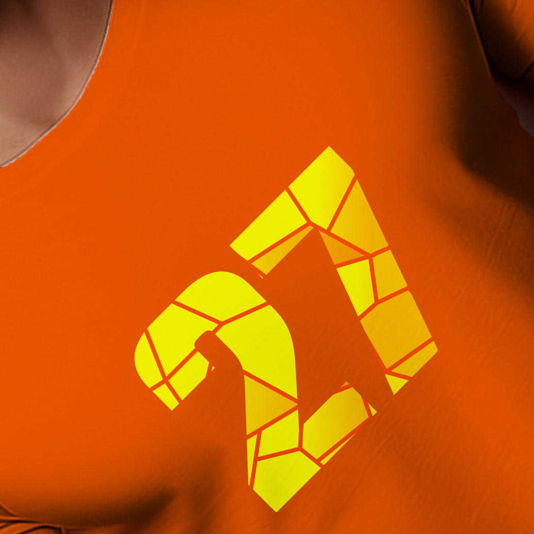 27 Number Unisex T-Shirt (Orange)