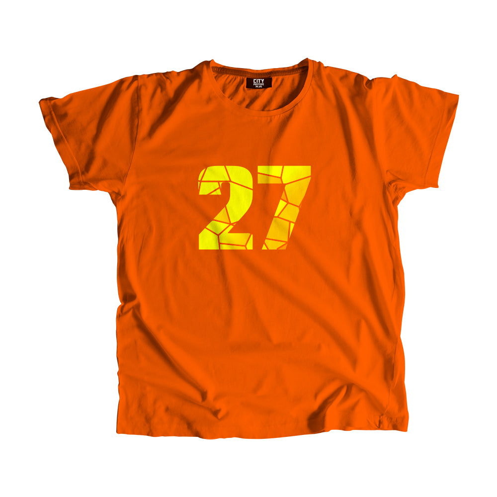 27 Number Unisex T-Shirt (Orange)