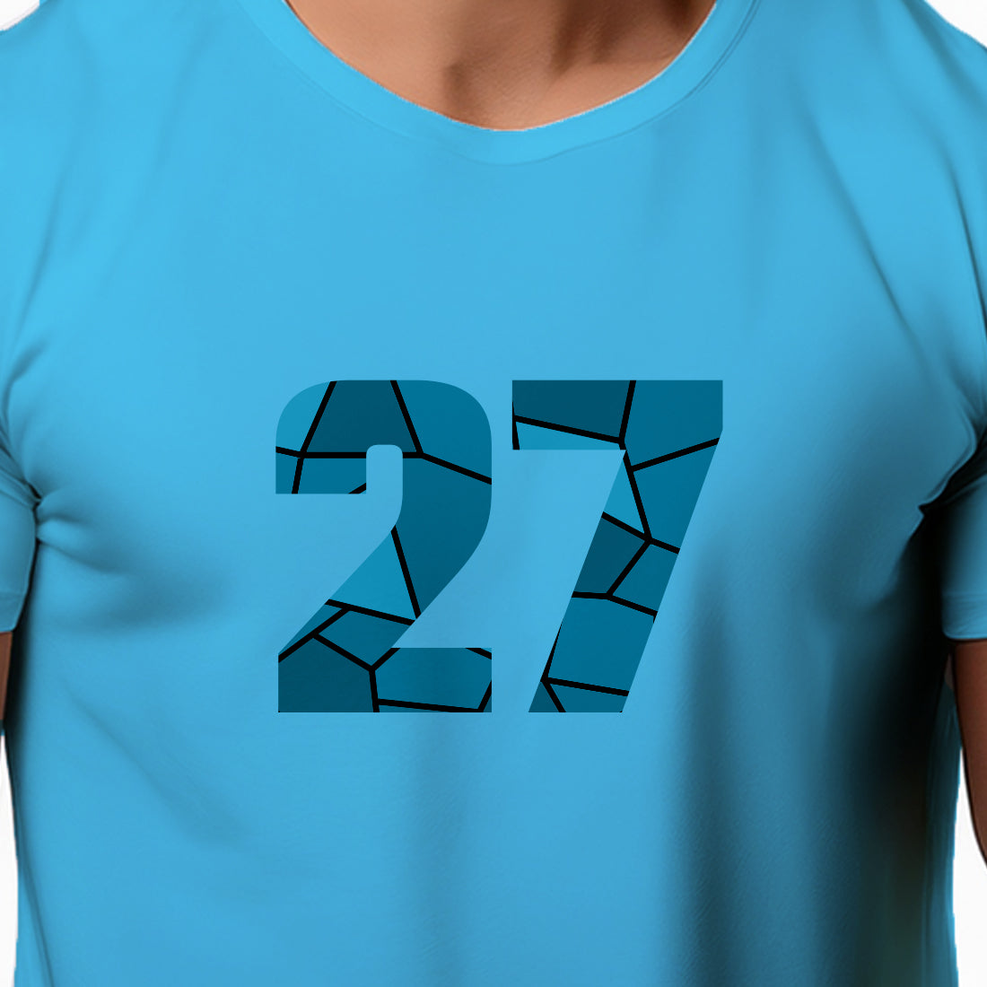 27 Number Unisex T-Shirt (Sky Blue)