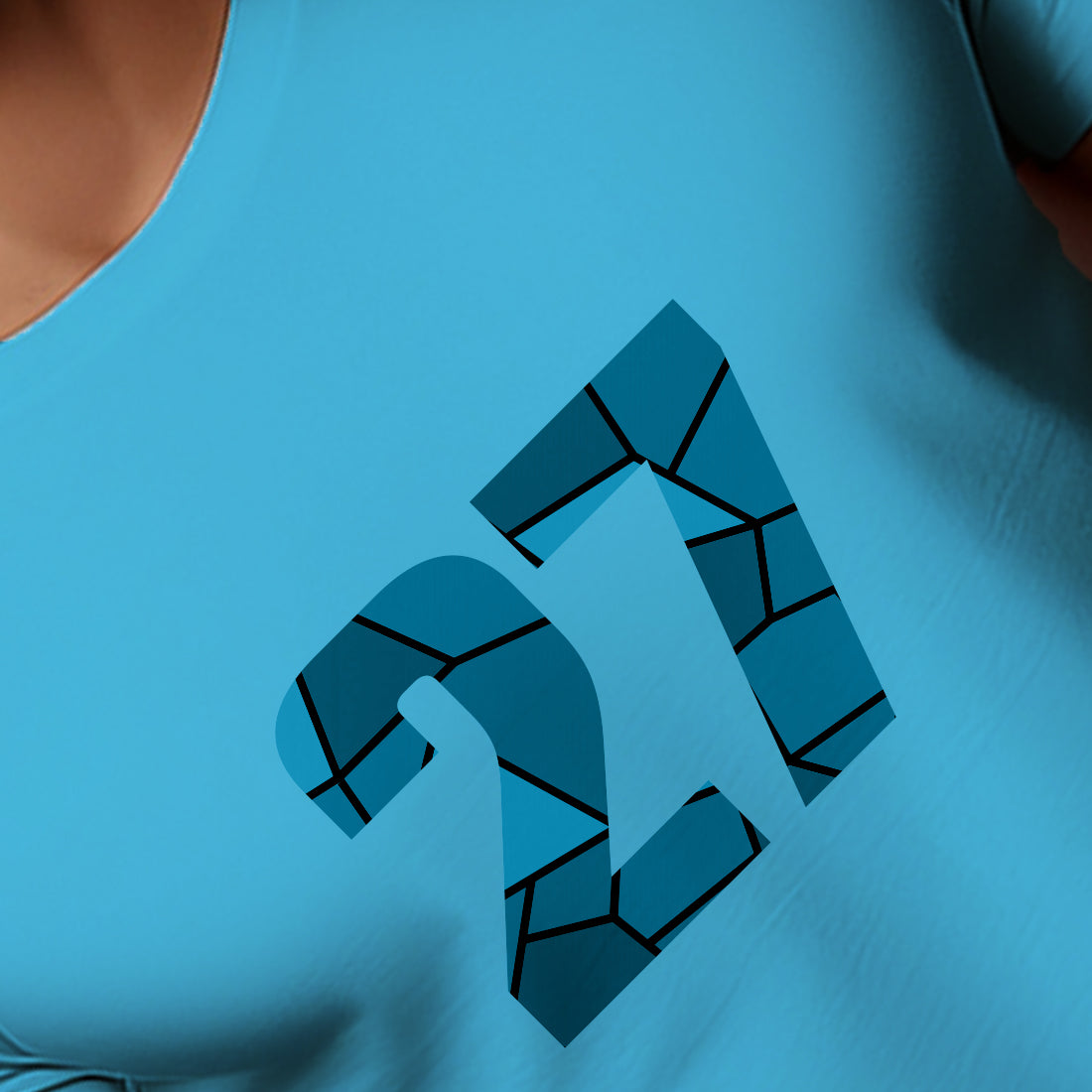 27 Number Unisex T-Shirt (Sky Blue)