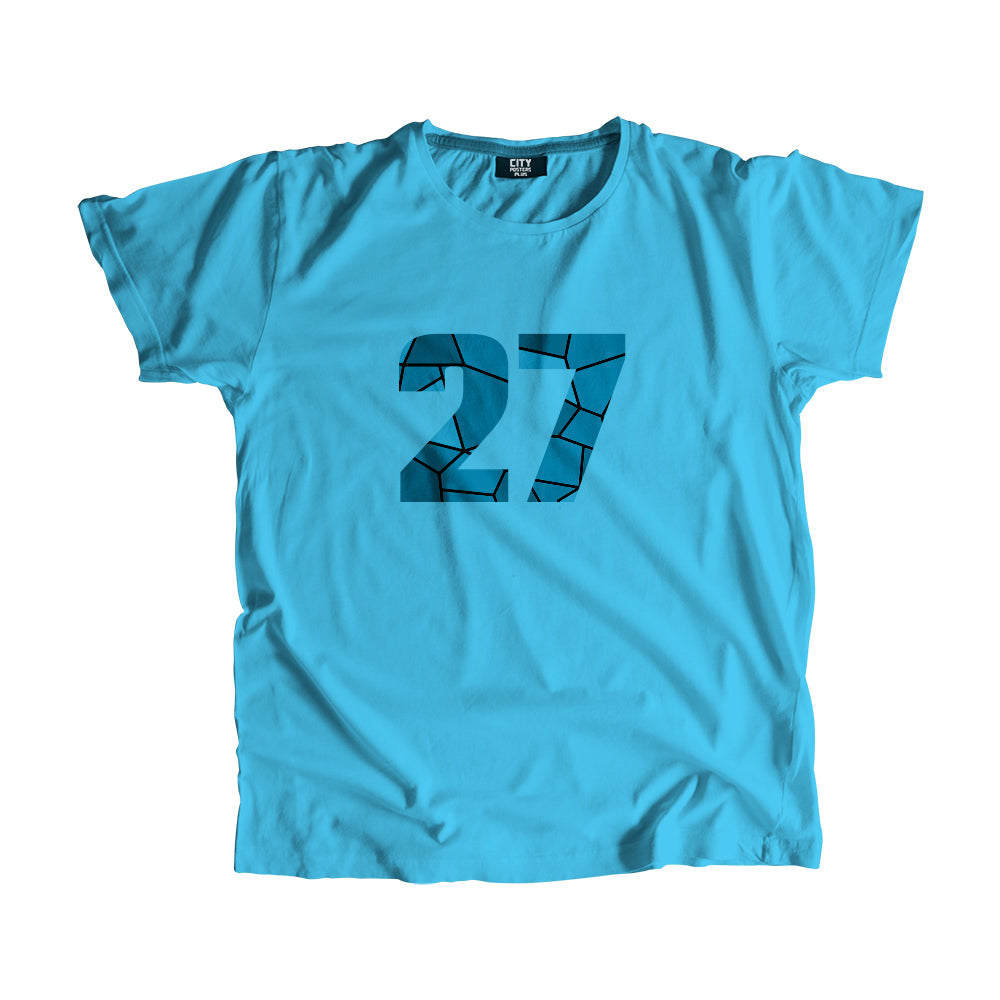 27 Number Unisex T-Shirt (Sky Blue)