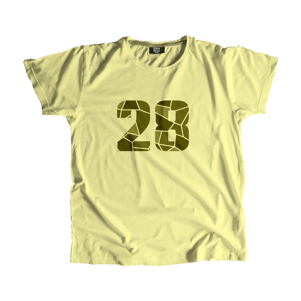 28 Number Unisex T-Shirt (Butter Yellow)
