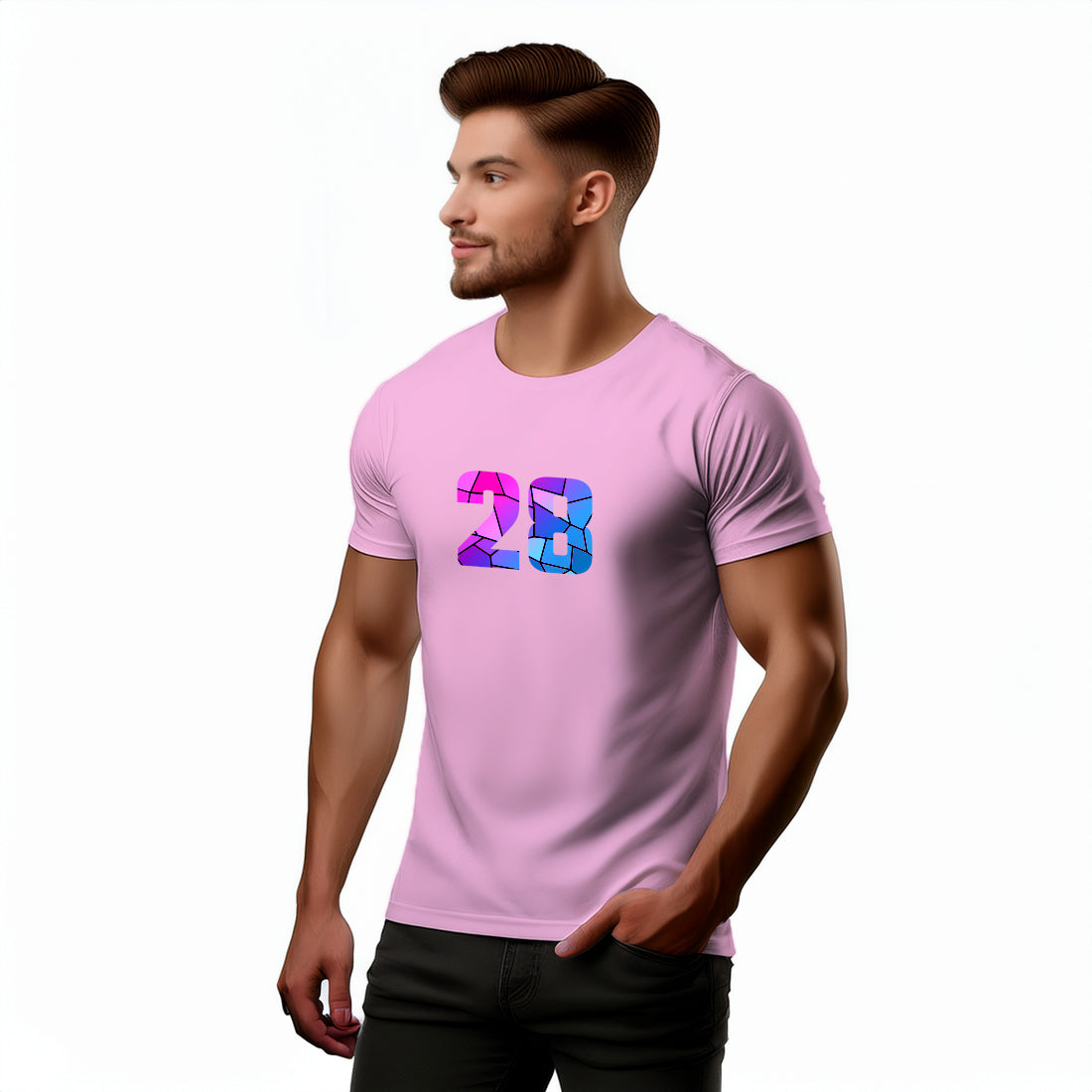 28 Number Unisex T-Shirt (Light Pink)