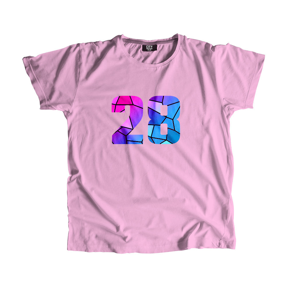 28 Number Unisex T-Shirt (Light Pink)