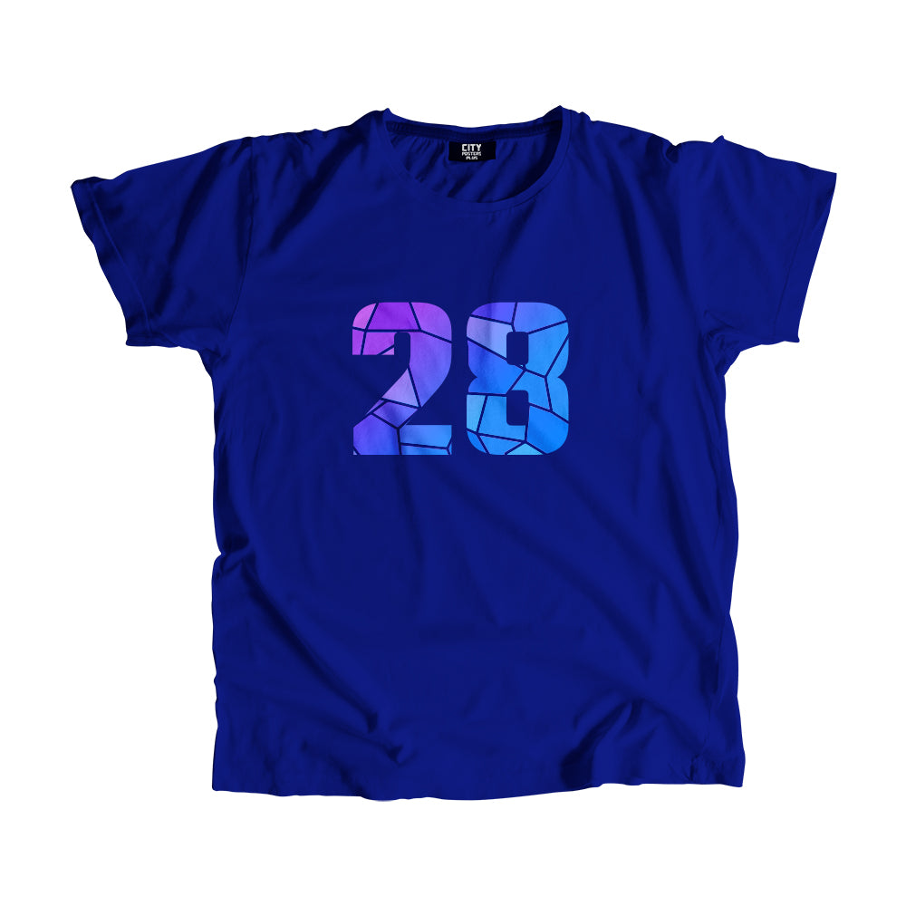 28 Number Unisex T-Shirt (Royal Blue)