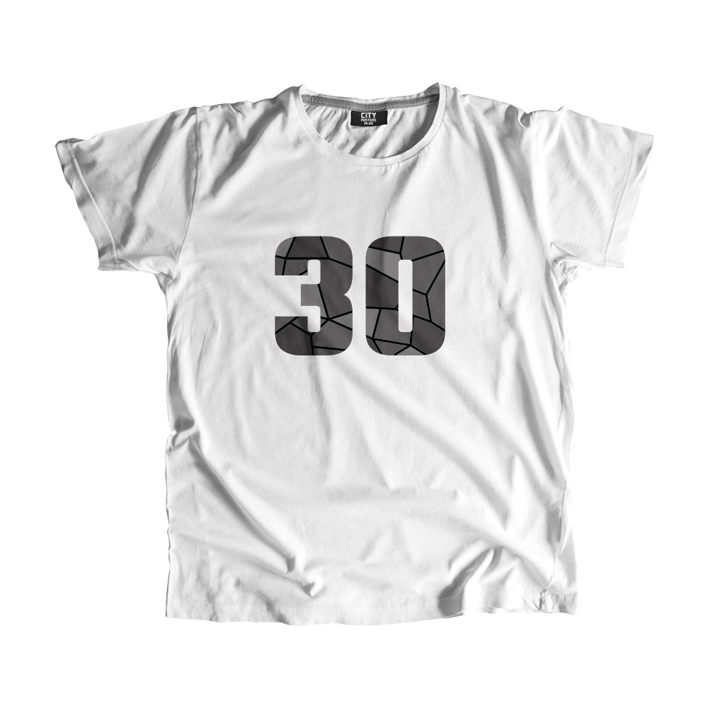 30 Number Unisex T-Shirt (White)
