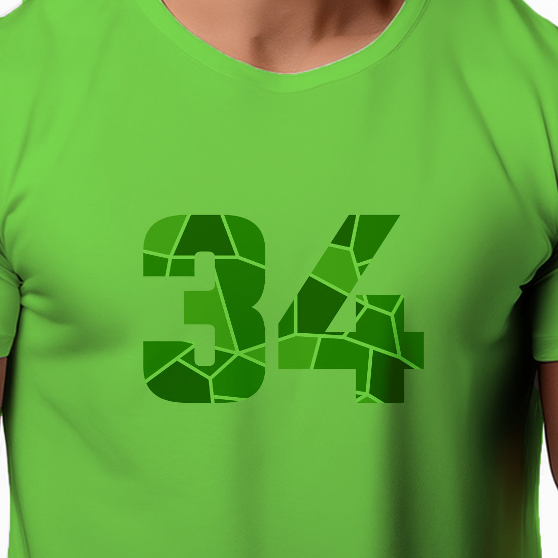 34 Number Unisex T-Shirt (Liril Green)
