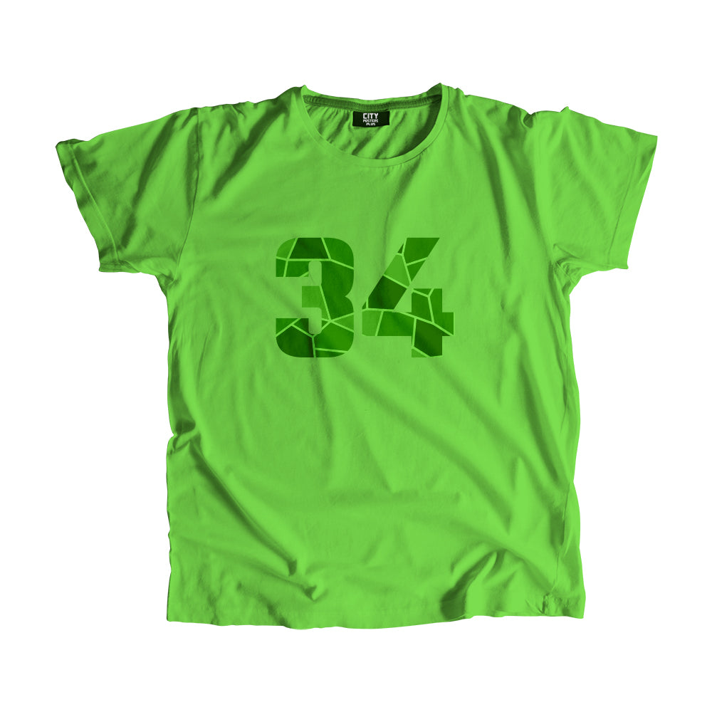 34 Number Unisex T-Shirt (Liril Green)