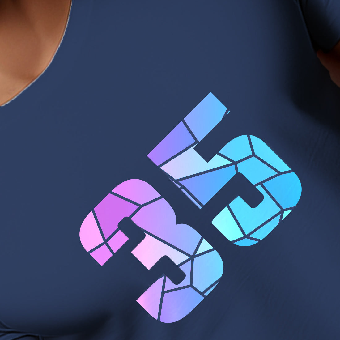 35 Number Unisex T-Shirt (Navy Blue)