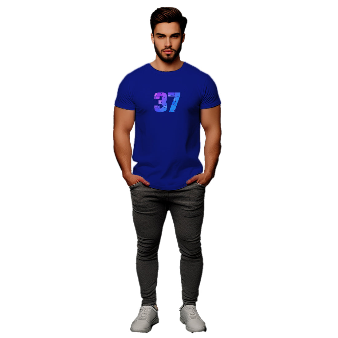 37 Number Unisex T-Shirt (Royal Blue)