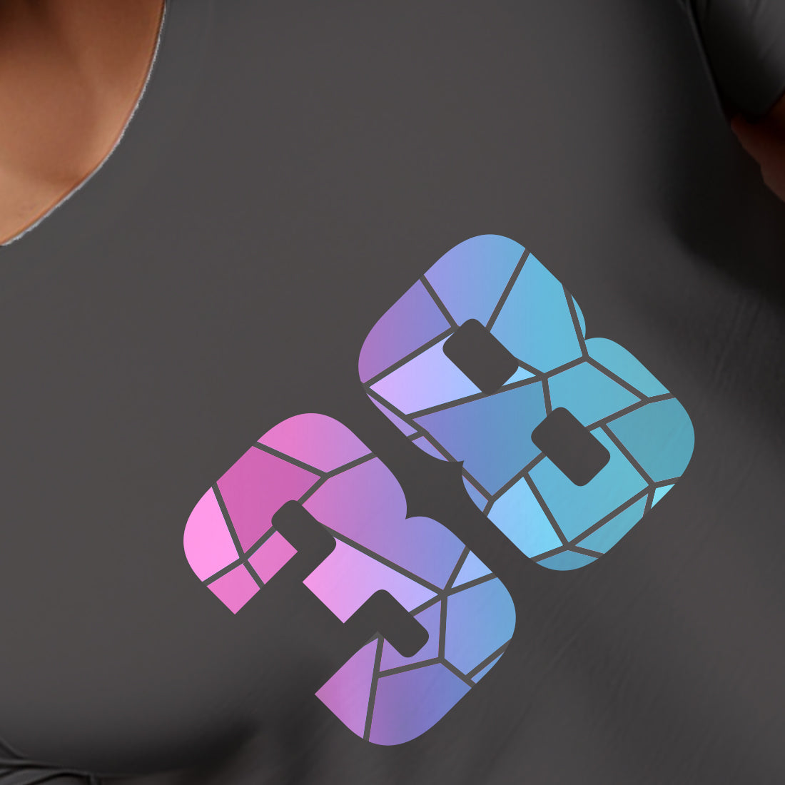 38 Number Unisex T-Shirt (Charcoal Grey)