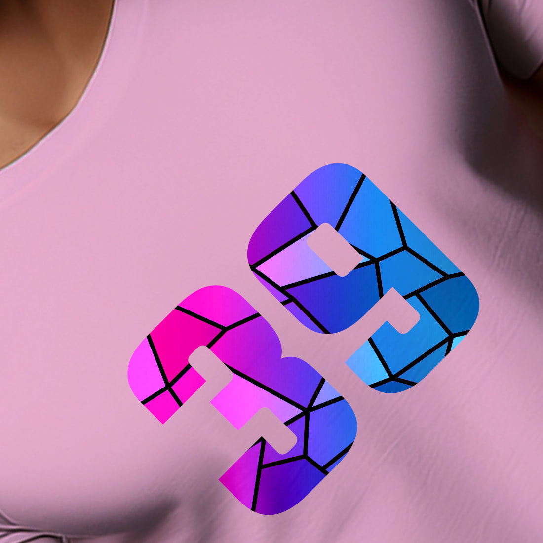 39 Number Unisex T-Shirt (Light Pink)