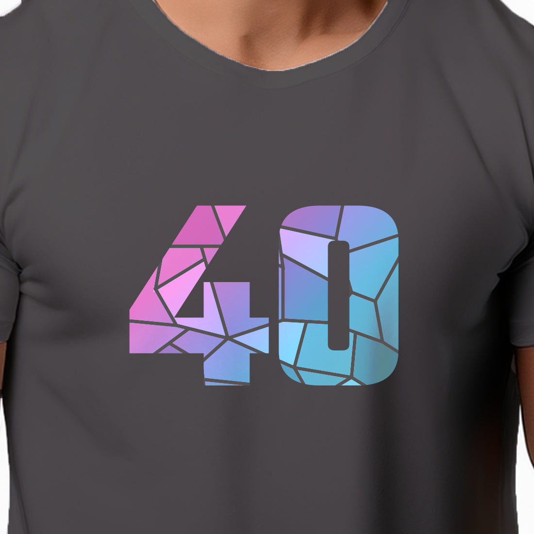 40 Number Unisex T-Shirt (Charcoal Grey)